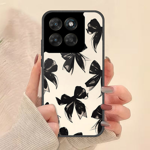Motorola Moto G77 Cover - Onation Bow Series - HQ Ultra Shine Premium Infinity Glass Soft Silicon Borders Case