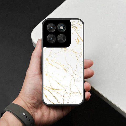 Motorola Moto G77 Cover - White Marble Series 2 - HQ Ultra Shine Premium Infinity Glass Soft Silicon Borders Case