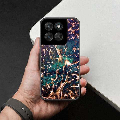 Motorola Moto G77 Cover - Colorful Marble Series - HQ Ultra Shine Premium Infinity Glass Soft Silicon Borders Case