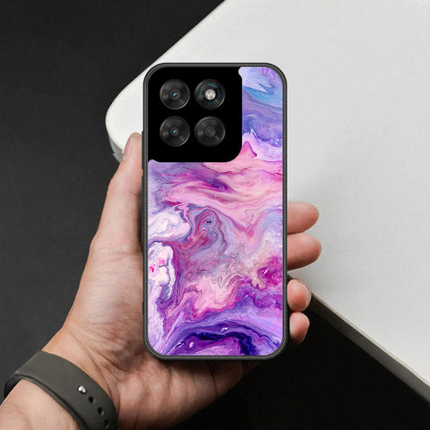 Motorola Moto G77 Cover - Colorful Marble Series - HQ Ultra Shine Premium Infinity Glass Soft Silicon Borders Case
