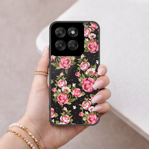 Motorola Moto G77 Cover - Floral Series - HQ Ultra Shine Premium Infinity Glass Soft Silicon Borders Case