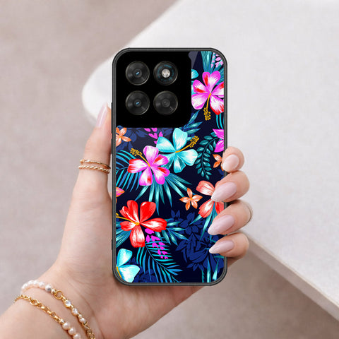 Motorola Moto G77 Cover - Floral Series - HQ Ultra Shine Premium Infinity Glass Soft Silicon Borders Case