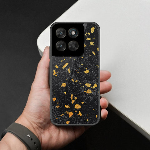 Motorola Moto G77 Cover - Black Marble Series - HQ Ultra Shine Premium Infinity Glass Soft Silicon Borders Case