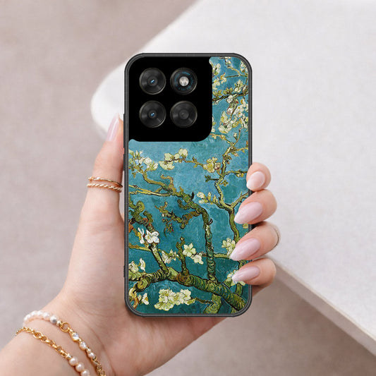 Motorola Moto G77 Cover - Floral Series 2 - HQ Ultra Shine Premium Infinity Glass Soft Silicon Borders Case