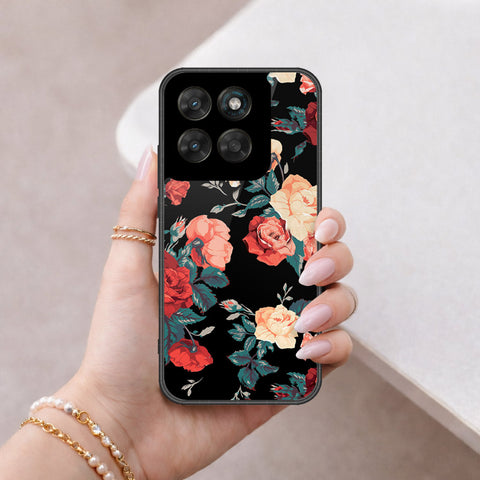 Motorola Moto G67 Cover - Floral Series 2 - HQ Ultra Shine Premium Infinity Glass Soft Silicon Borders Case