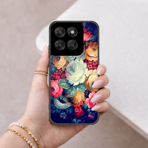 Motorola Moto G67 Cover - Floral Series 2 - HQ Ultra Shine Premium Infinity Glass Soft Silicon Borders Case