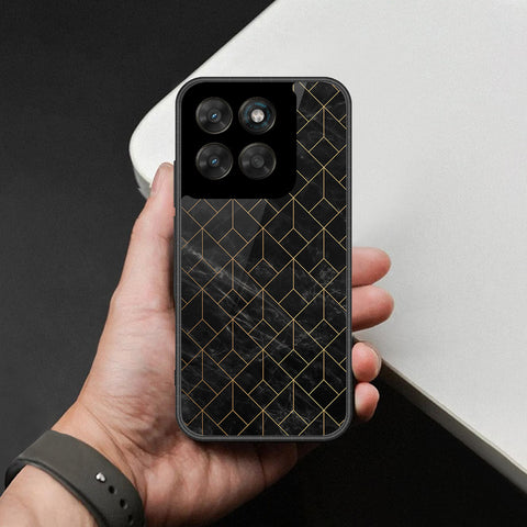 Motorola Moto G77 Cover - Black Marble Series - HQ Ultra Shine Premium Infinity Glass Soft Silicon Borders Case