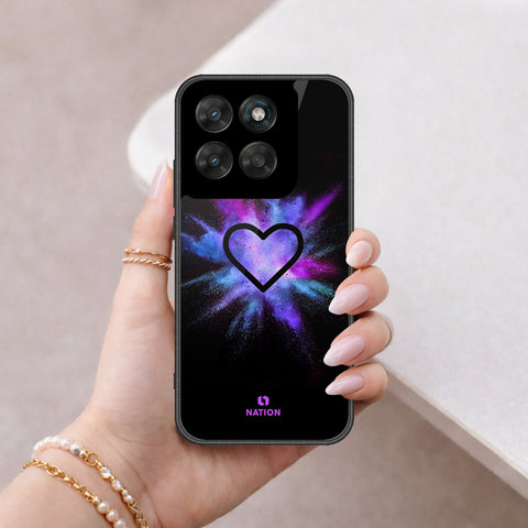Motorola Moto G77 Cover - Onation Heart Series - HQ Ultra Shine Premium Infinity Glass Soft Silicon Borders Case