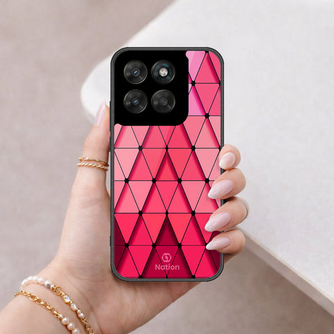 Motorola Moto G67 Cover - Onation Pyramid Series - HQ Ultra Shine Premium Infinity Glass Soft Silicon Borders Case
