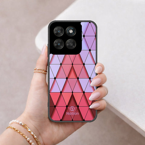 Motorola Moto G67 Cover - Onation Pyramid Series - HQ Ultra Shine Premium Infinity Glass Soft Silicon Borders Case