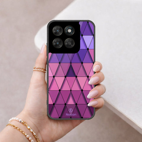 Motorola Moto G67 Cover - Onation Pyramid Series - HQ Ultra Shine Premium Infinity Glass Soft Silicon Borders Case