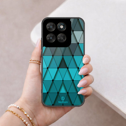 Motorola Moto G67 Cover - Onation Pyramid Series - HQ Ultra Shine Premium Infinity Glass Soft Silicon Borders Case