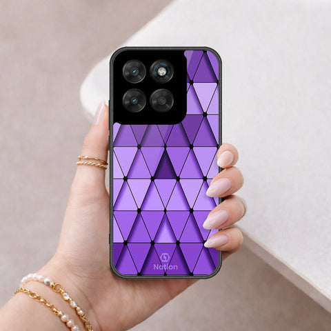 Motorola Moto G67 Cover - Onation Pyramid Series - HQ Ultra Shine Premium Infinity Glass Soft Silicon Borders Case