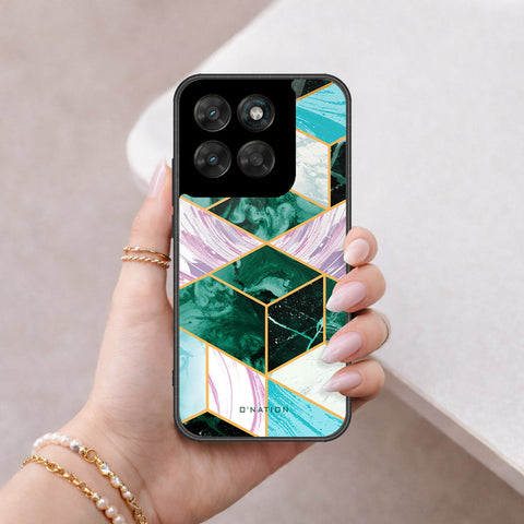 Motorola Moto G77 Cover - O'Nation Shades of Marble Series - HQ Ultra Shine Premium Infinity Glass Soft Silicon Borders Case