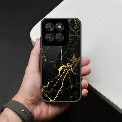 Motorola Moto G77 Cover - Black Marble Series - HQ Ultra Shine Premium Infinity Glass Soft Silicon Borders Case