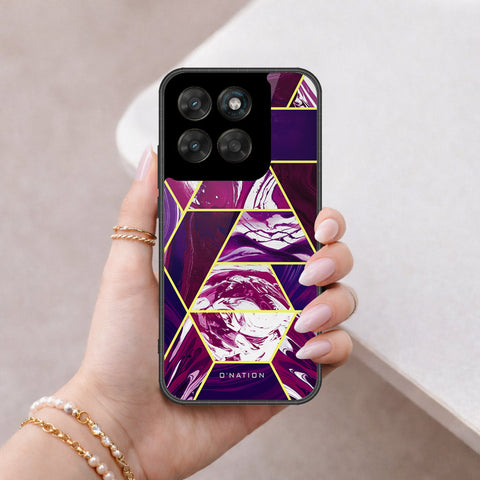 Motorola Moto G77 Cover - O'Nation Shades of Marble Series - HQ Ultra Shine Premium Infinity Glass Soft Silicon Borders Case