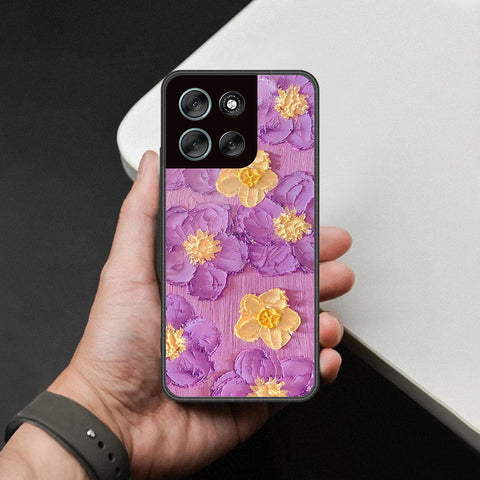 Motorola Moto G86 Cover - Floral Series - Design 8 - Purple & Yellow - HQ Premium Shine Durable Shatterproof Case