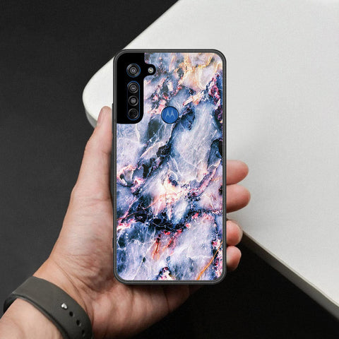 Motorola Moto G8 Cover - Colorful Marble Series - HQ Premium Shine Durable Shatterproof Case