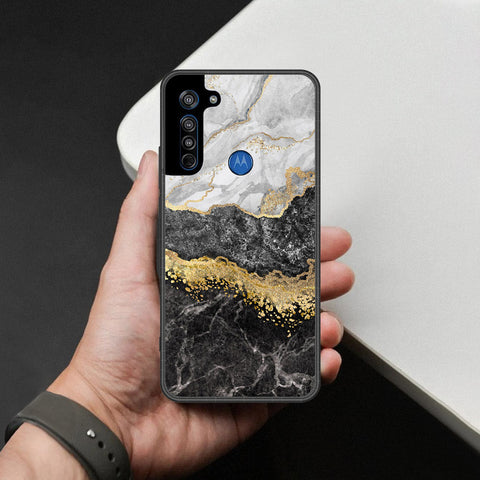 Motorola Moto G8 Cover - Colorful Marble Series - HQ Premium Shine Durable Shatterproof Case