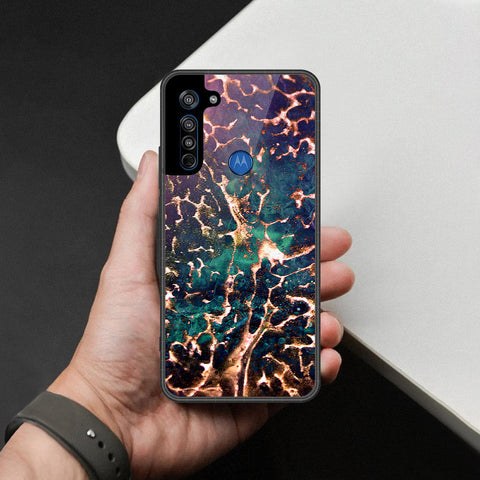 Motorola Moto G8 Cover - Colorful Marble Series - HQ Premium Shine Durable Shatterproof Case