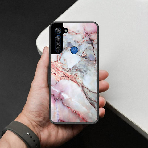 Motorola Moto G8 Cover - Colorful Marble Series - HQ Premium Shine Durable Shatterproof Case