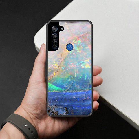 Motorola Moto G8 Cover - Colorful Marble Series - HQ Premium Shine Durable Shatterproof Case