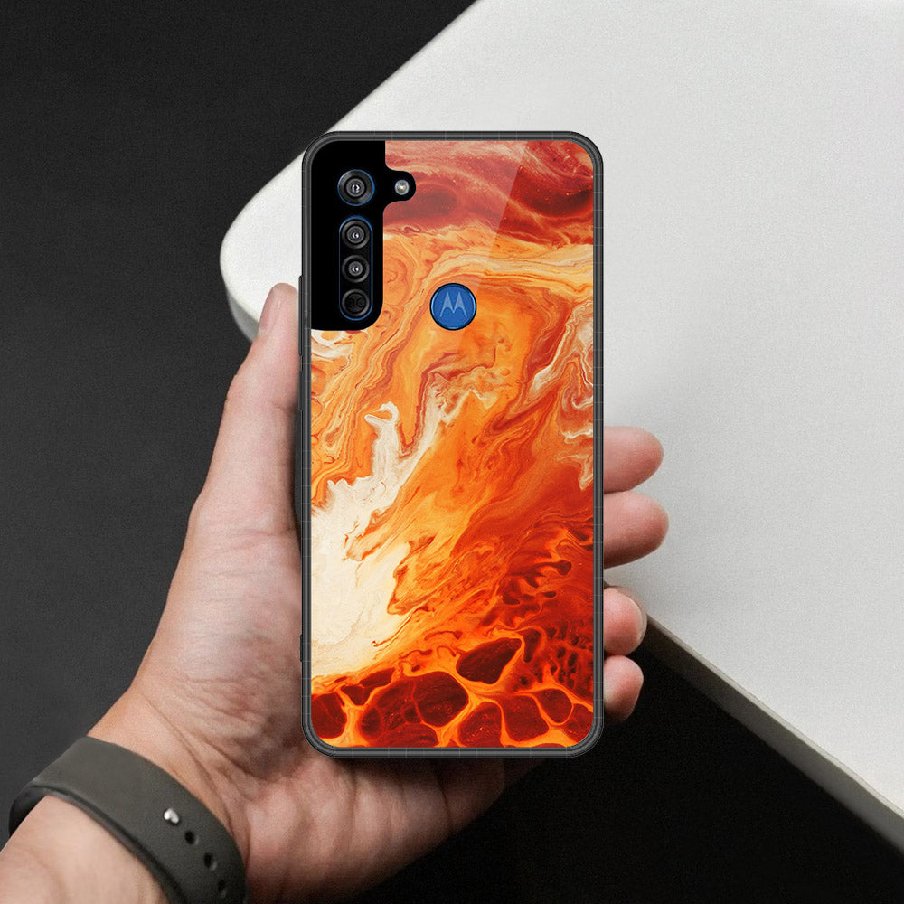 Motorola Moto G8 Cover - Mystic Marble Series - HQ Premium Shine Durable Shatterproof Case