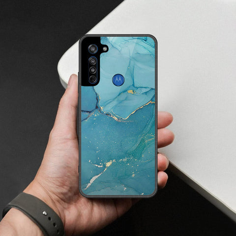 Motorola Moto G8 Cover - Mystic Marble Series - HQ Premium Shine Durable Shatterproof Case