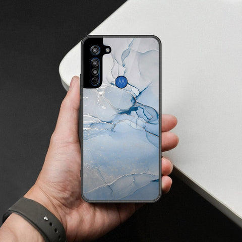 Motorola Moto G8 Cover - Mystic Marble Series - HQ Premium Shine Durable Shatterproof Case