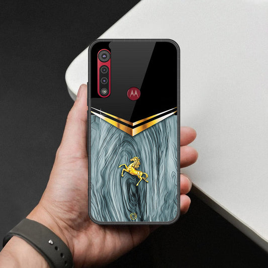 Motorola One Macro Cover - Majestic Royal V Design - HQ Premium Shine Durable Shatterproof Case