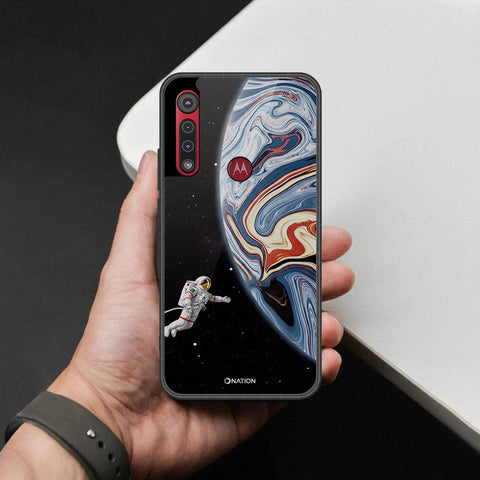 Motorola Moto G8 Play Cover - Cosmic Marble Astronaut Design - HQ Premium Shine Durable Shatterproof Case