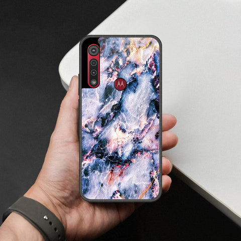 Motorola One Macro Cover - White Marble Series 2 - HQ Premium Shine Durable Shatterproof Case