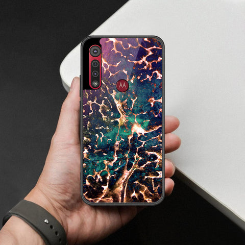 Motorola One Macro Cover - Colorful Marble Series - HQ Premium Shine Durable Shatterproof Case