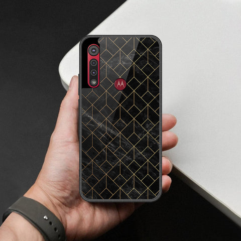 Motorola One Macro Cover - Black Marble Series - HQ Premium Shine Durable Shatterproof Case