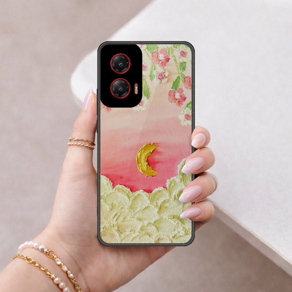 Motorola Moto G Stylus (2024) Cover - Floral Series - Design 7 - Pink & Yellow - HQ Premium Shine Durable Shatterproof Case