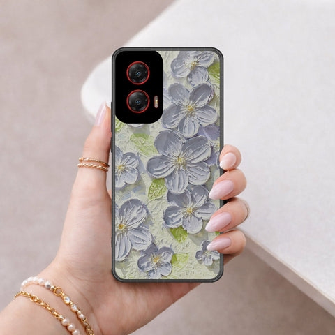 Motorola Moto G Stylus (2024) Cover - Floral Series - Design 12 - Grey & Green - HQ Premium Shine Durable Shatterproof Case