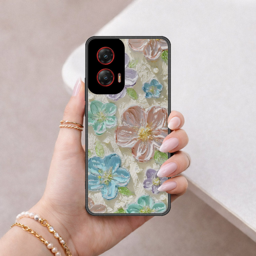 Motorola Moto G Stylus (2024) Cover - Floral Series - Design 14 - Blue & Purple - HQ Premium Shine Durable Shatterproof Case