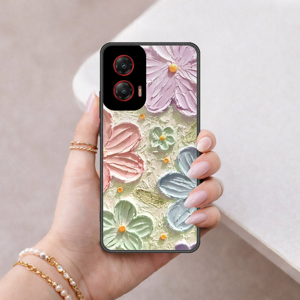 Motorola Moto G Stylus (2024) Cover - Floral Series - Design 15 - Blue & Green - HQ Premium Shine Durable Shatterproof Case