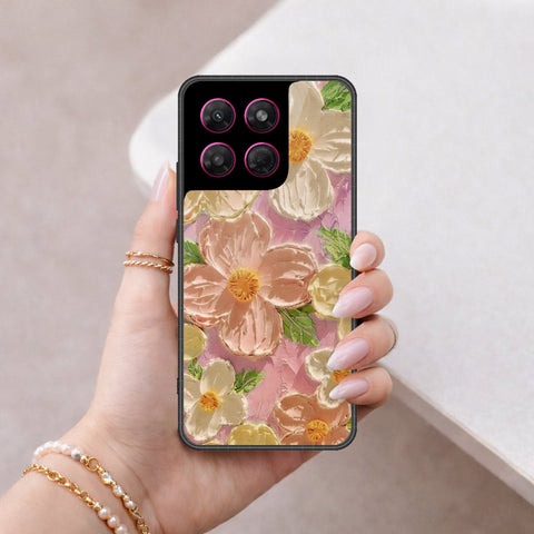 Motorola Moto G Stylus (2025) Cover - Floral Series - Design 11 - White & Green - HQ Ultra Shine Premium Infinity Glass Soft Silicon Borders Case