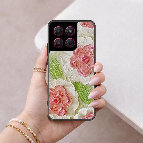 Motorola Moto G Stylus (2025) Cover - Floral Series - Design 13 - Offwhite & Green - HQ Ultra Shine Premium Infinity Glass Soft Silicon Borders Case