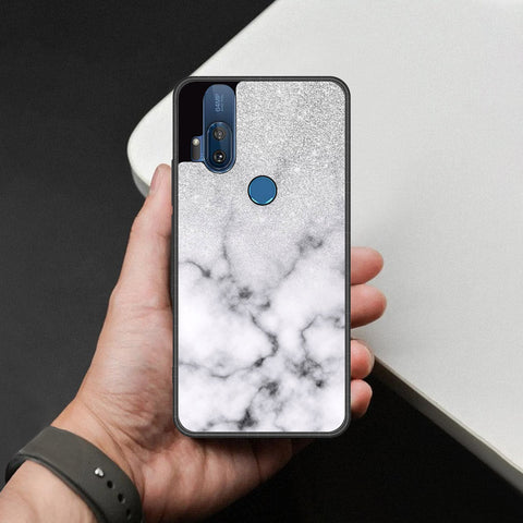 Motorola One Hyper Cover - White Marble Series - HQ Premium Shine Durable Shatterproof Case