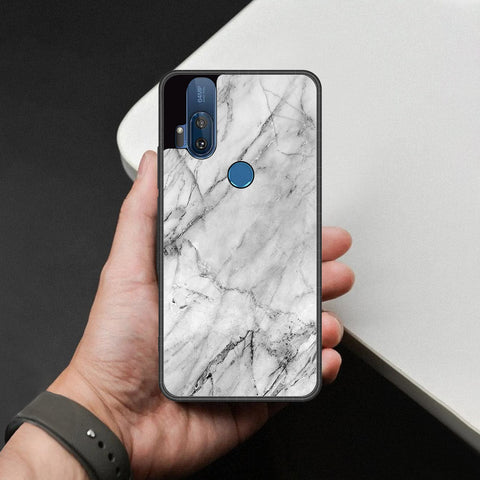 Motorola One Hyper Cover - White Marble Series - HQ Premium Shine Durable Shatterproof Case