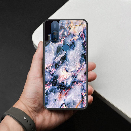Motorola One Hyper Cover - Colorful Marble Series - HQ Premium Shine Durable Shatterproof Case