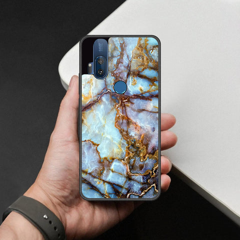 Motorola One Hyper Cover - Colorful Marble Series - HQ Premium Shine Durable Shatterproof Case