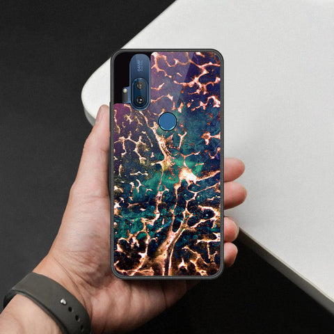 Motorola One Hyper Cover - Colorful Marble Series - HQ Premium Shine Durable Shatterproof Case