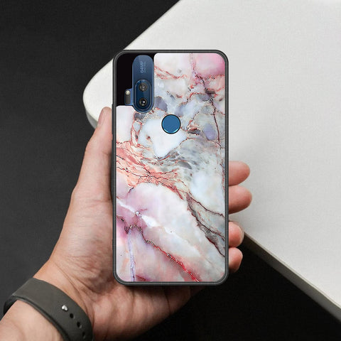 Motorola One Hyper Cover - Colorful Marble Series - HQ Premium Shine Durable Shatterproof Case