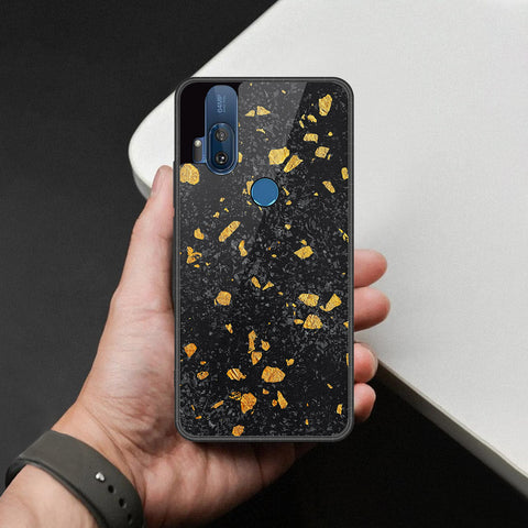 Motorola One Hyper Cover - Black Marble Series - HQ Premium Shine Durable Shatterproof Case