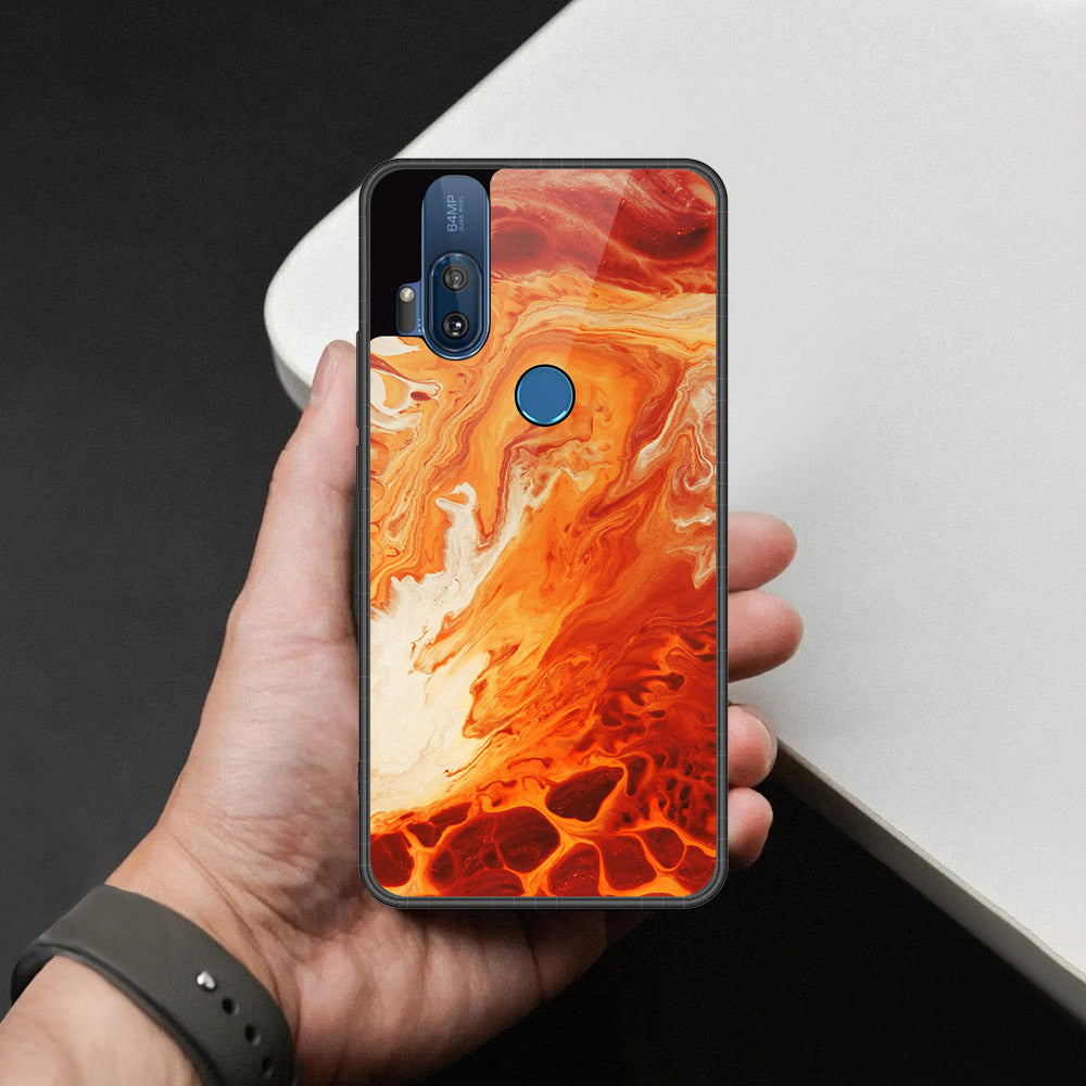 Motorola One Hyper Cover - Mystic Marble Series - HQ Premium Shine Durable Shatterproof Case