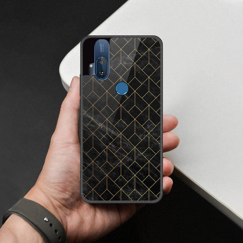 Motorola One Hyper Cover - Black Marble Series - HQ Premium Shine Durable Shatterproof Case
