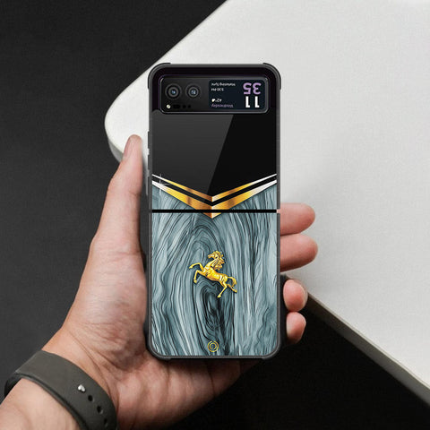 Motorola Razr 40 Cover - Majestic Royal V Design - HQ Premium Shine Durable Shatterproof Case